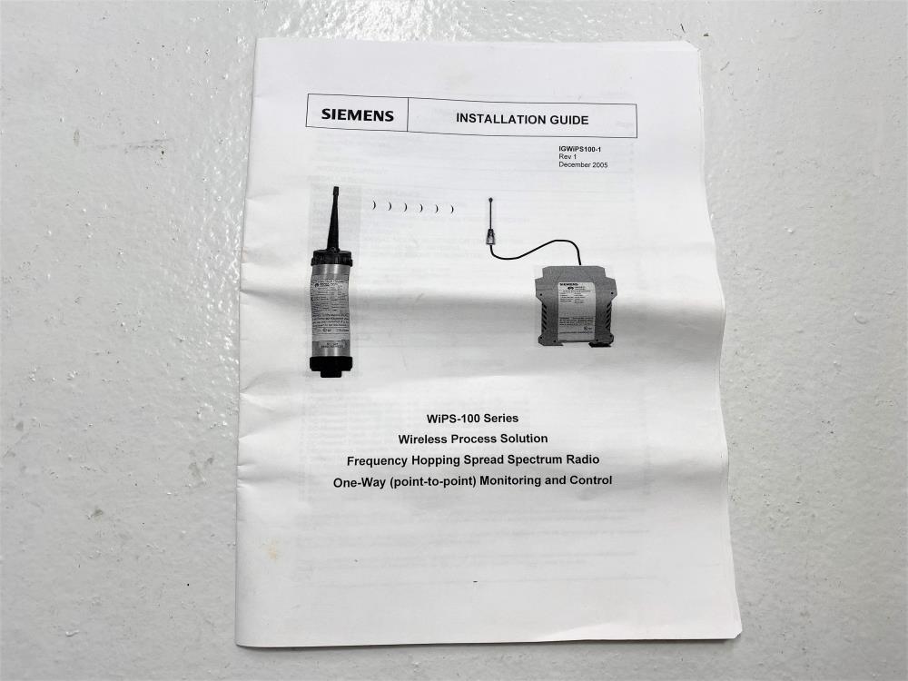 Siemens WiPS-100 Series Wireless Transceiver TGX:16347-308